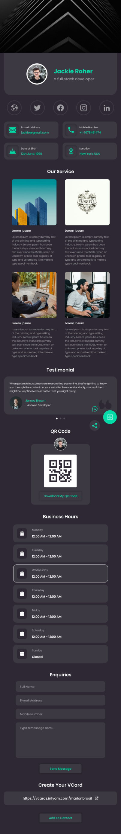 VCardNEO Template Pro Network