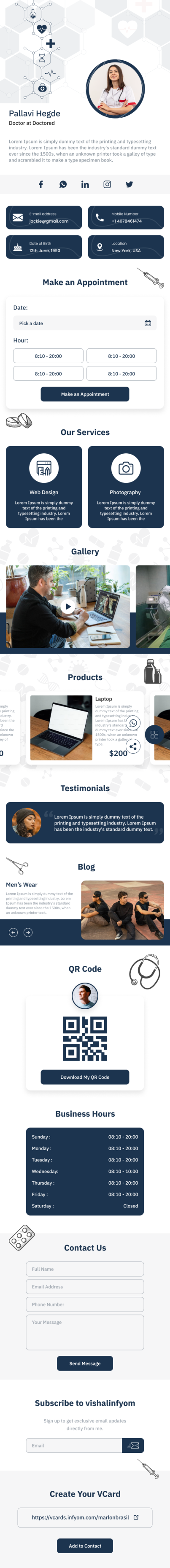 VCardNEO Template Hospital