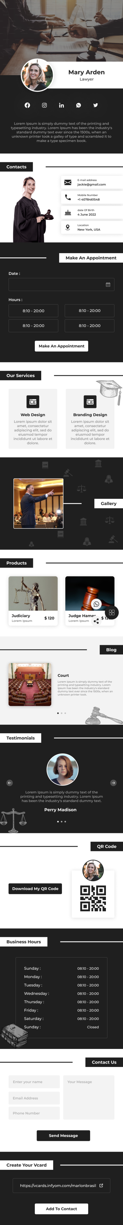 VCardNEO Template Lawyer