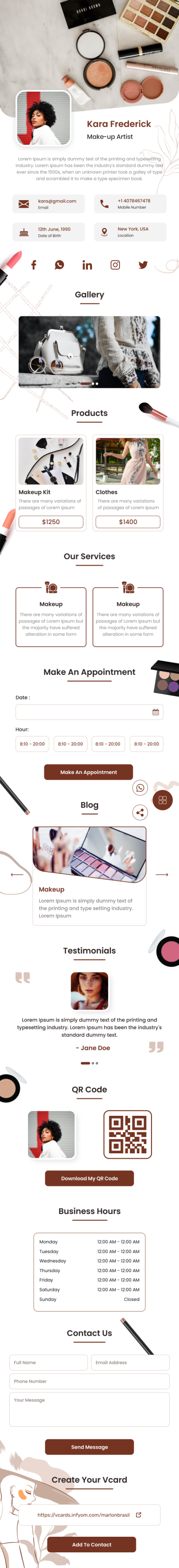 VCardNEO Template Fashion Beauty