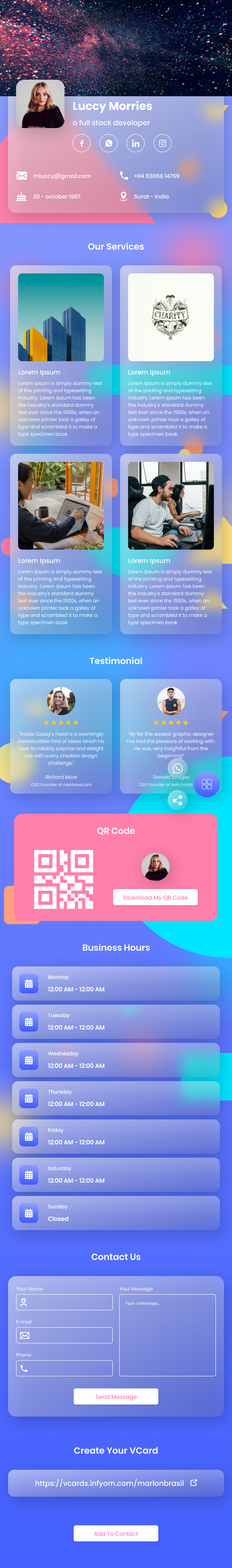 VCardNEO Template Modern Edge